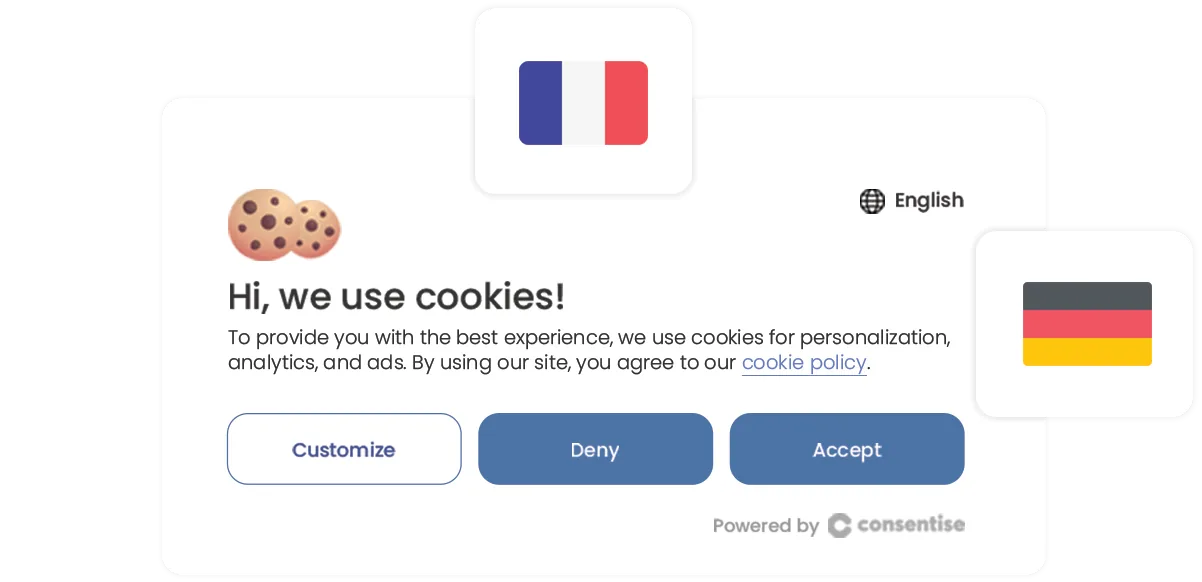 Multilingual cookie banner optimization illustration